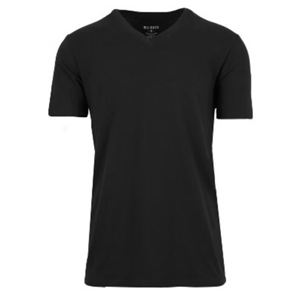 Galaxy by Harvic Mens Black V-Neck T-Shirt 100% Cotton Short Sleeve Tee